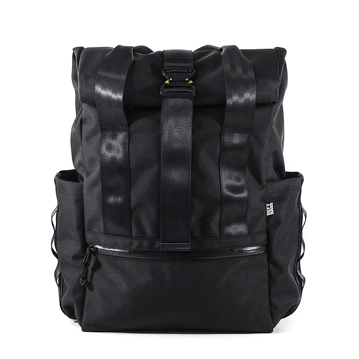 VerBockel Rolltop Backpack 2.0 'Un-Zipped' / Black Ballistic Nylon x ECOPAK™ EPX ’Fire Edition’ / Ships in 6-10 Weeks